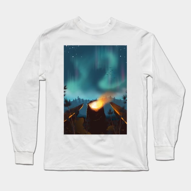 Magical Campfire Long Sleeve T-Shirt by nickemporium1